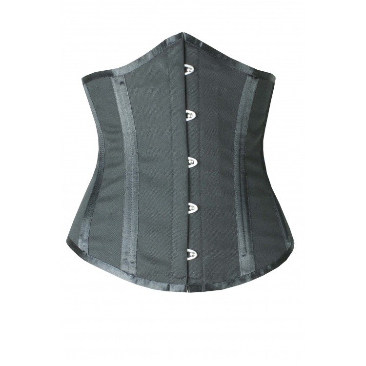 Majestic Waist Training corset in Black Satin | By Vollers